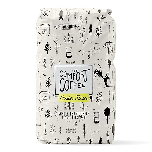 Mt Comfort Coffee Costa Rica - Asado medio bolsa de 25 libras procedente de granjas de café locales y costarricenses grano entero tostado Mt Comfort Coffee Costa Rica - Asado medio bolsa de 25 libras procedente de granjas de café locales y costarricenses grano entero tostado