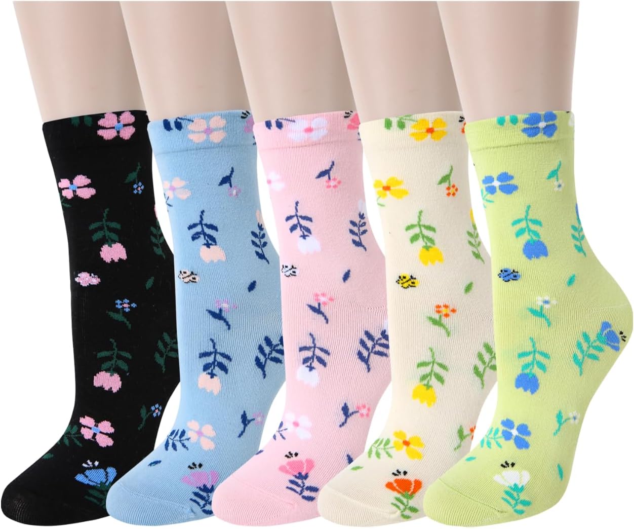 Benefeet Sox Womens Novelty Funny Crew Socks Girls Cute Animal Colorful Floral Patterned Silly Funky Casual Cotton Socks