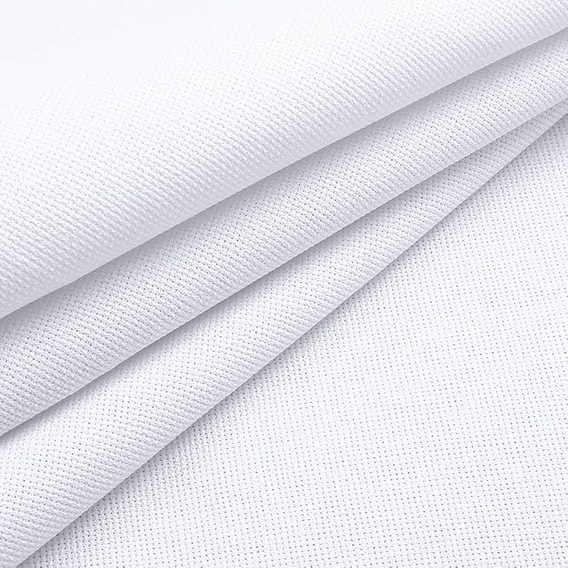 Caydo 59 by 39 Inch 18 Count Classic Reserve Aida Cloth White Cross Stitch Cloth Fabric for Embroidery, Needlework, DIY Craft (1 x 1.5m)