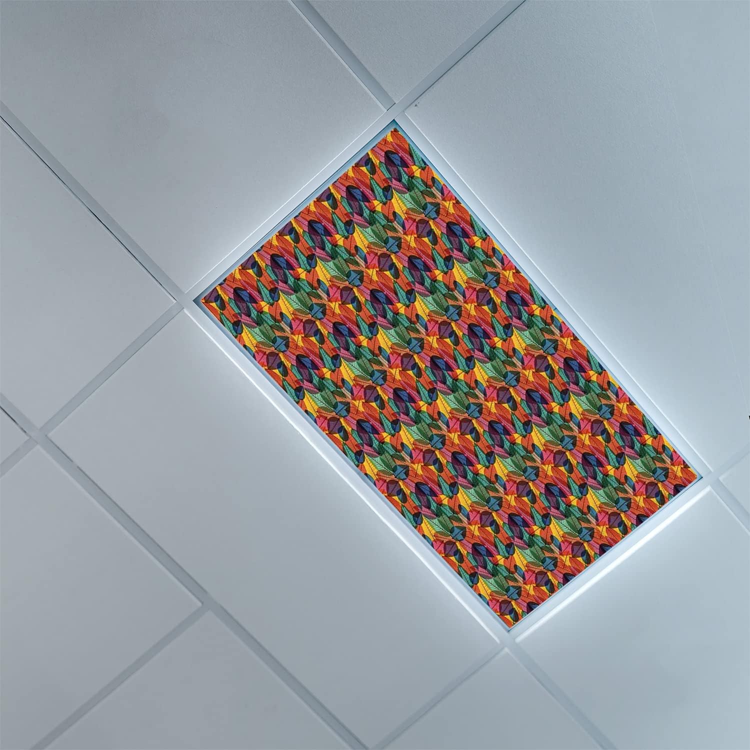 Fluorescent Light Covers for Classroom OfficeWoodland PatternLight
