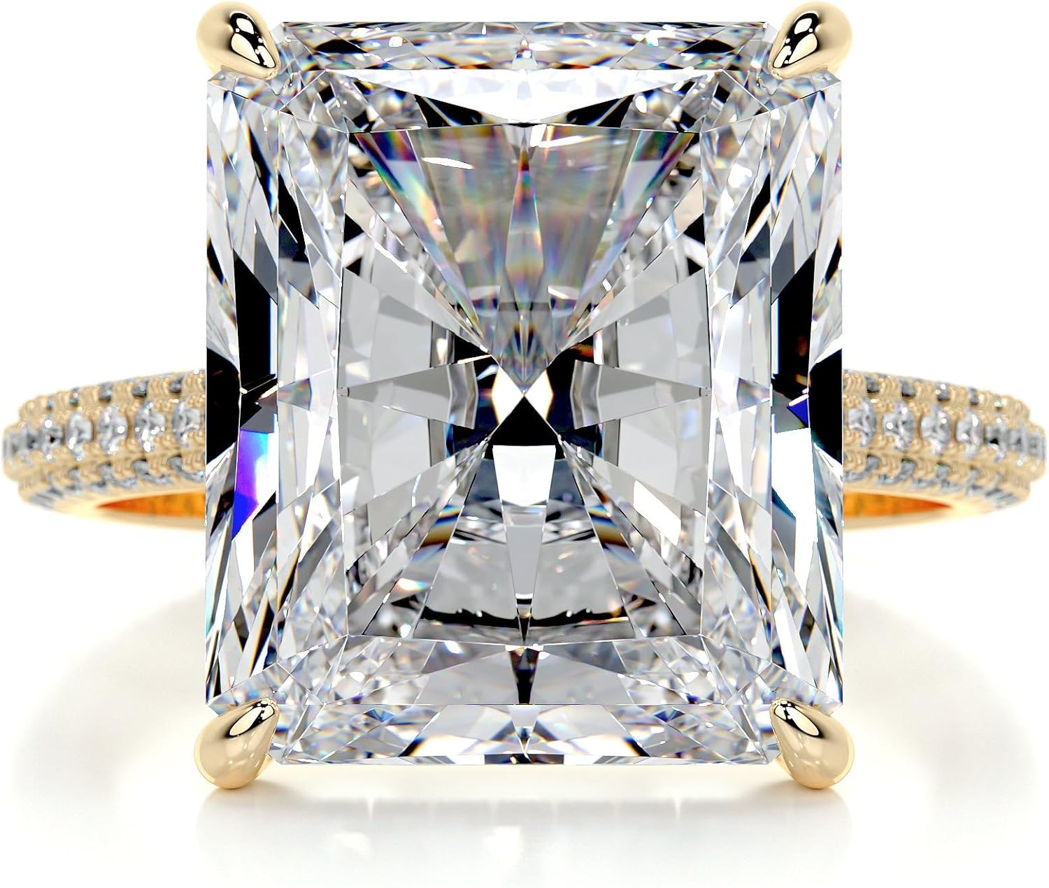 8 | 9 | 10 | 11 Ct Radiant Moissanite Engagement Ring 10k 14k 18k Gold & 925 Sterling Silver Vintage Moissanite Ring Christmas Gift For Women