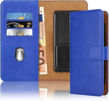 Cadorabo Flip Case Compatible with Asus ROG Phone 8/8 Pro Mobile Phone Case with Card Slot 360 Degree Protective Flip Case Book Cover PU Leather Mobile Phone Case Foldable Blue