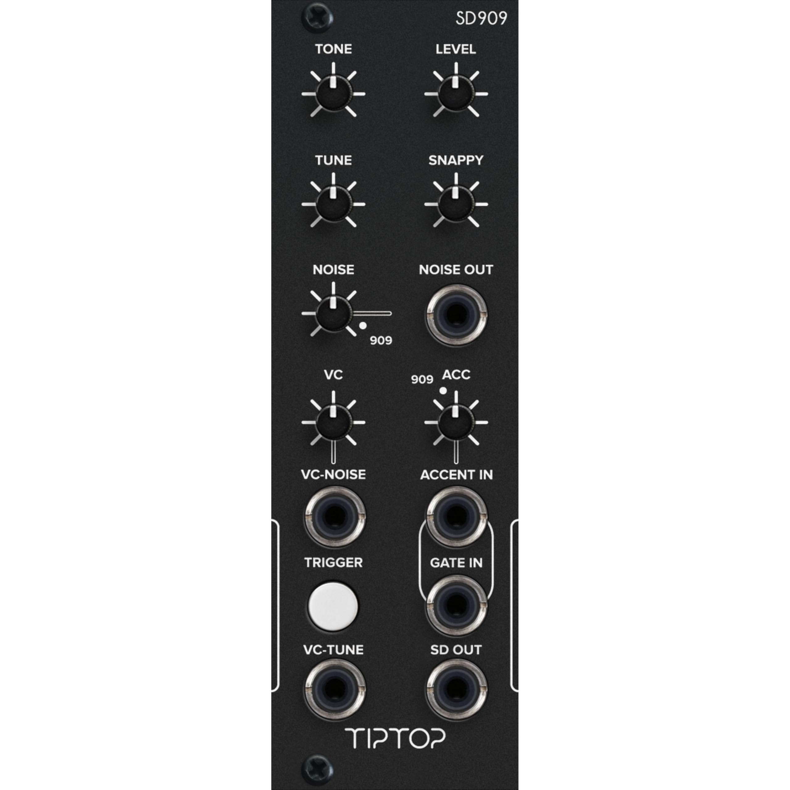 Tiptop AudioSD909 Eurorack Analog Snare Drum Module - Black