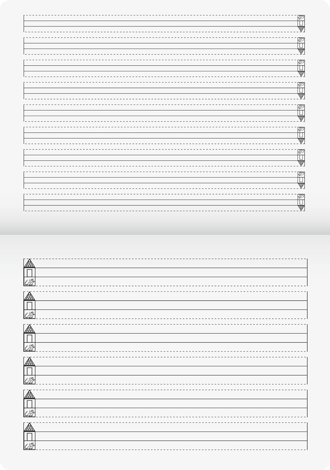Fountain 1044005 Notebook for Writing (VA, A4, Cross, ruling VA, 16 Sheets)
