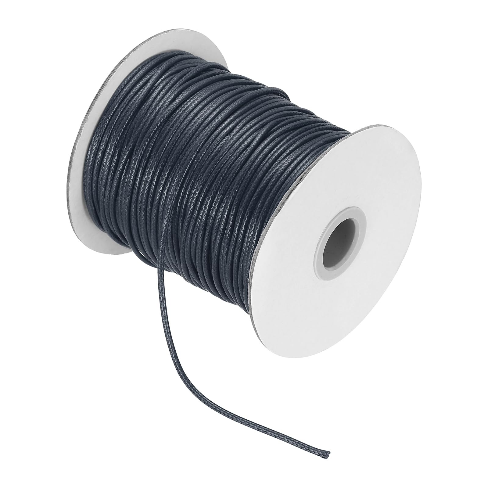 sourcing map Waxed Cord 3.5mm Waxed Thread 44 Yard Wax String Leather Cord for Bracelet Making, Necklaces, Beading, Jewelry Making and DIY Crafts(Dark Grey)