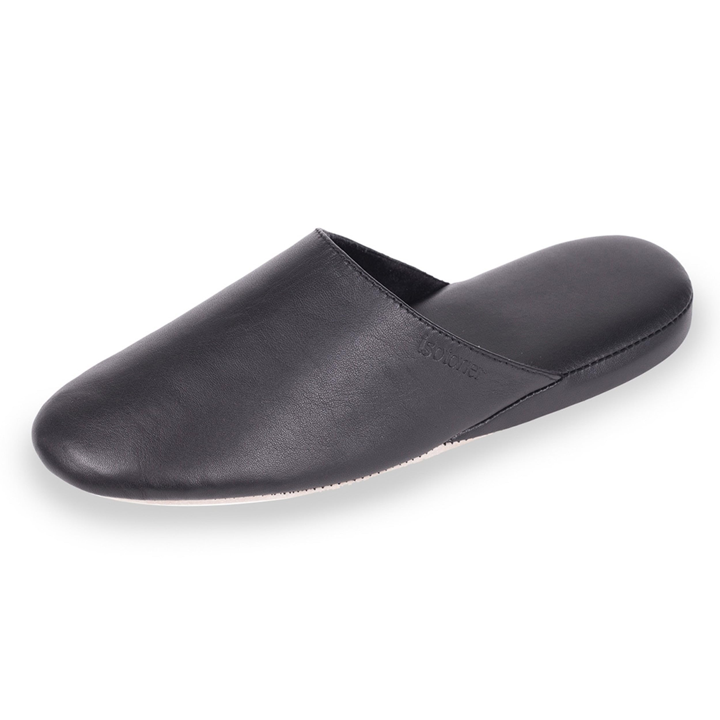 Isotoner Chaussons mules en cuir