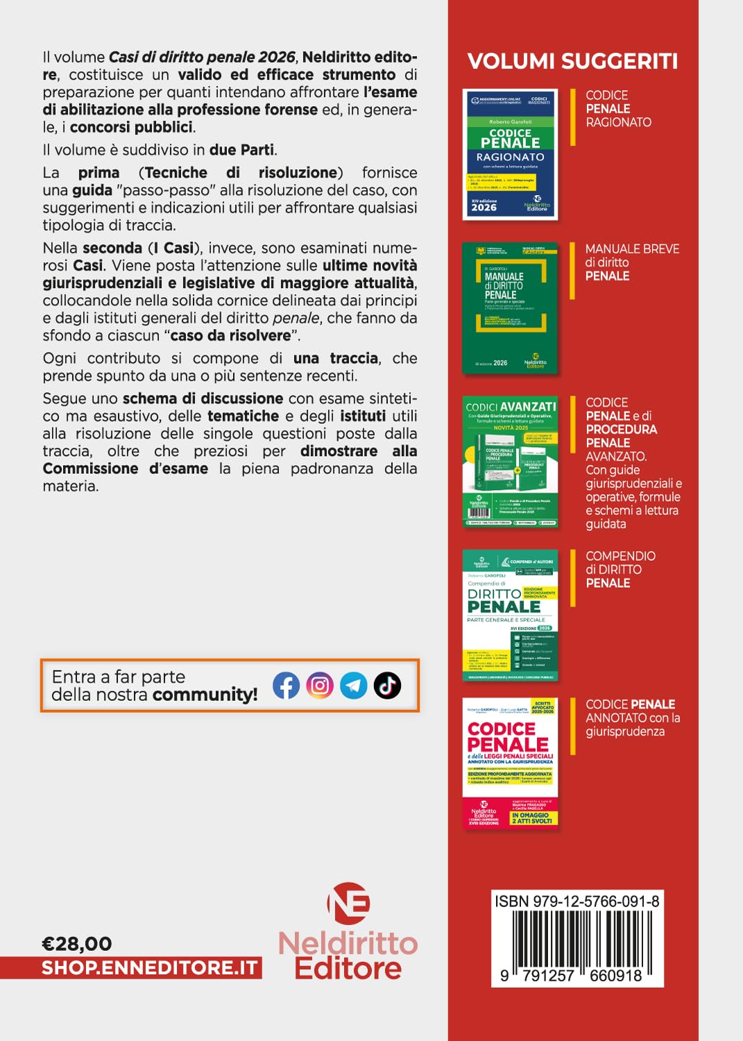 Ultimissimi casi di diritto penale 2026 per la prova orale dell'esame di avvocato 2025-2026 con tracce e casi svolti