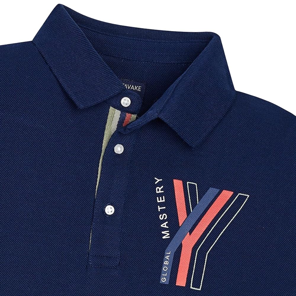Generico Polo deportivo para niños, algodón piqué, diseño gráfico moderno, manga corta, cuello clásico, ajuste cómodo, aspecto casual y elegante, 6122, 6141