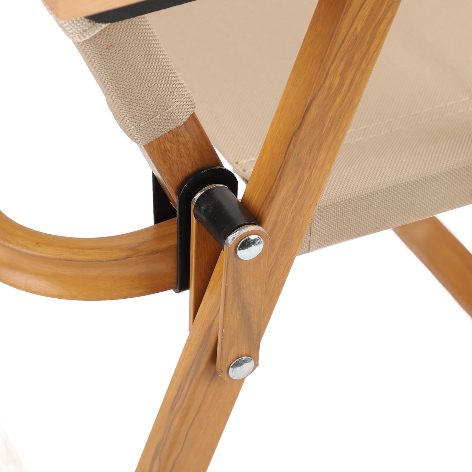 Srliya Kinder Campingstuhl Aluminiumlegierung Holz Getreide Leinwand Tragbarer Klappcampstuhl für Kinder Unter 6 Jahren