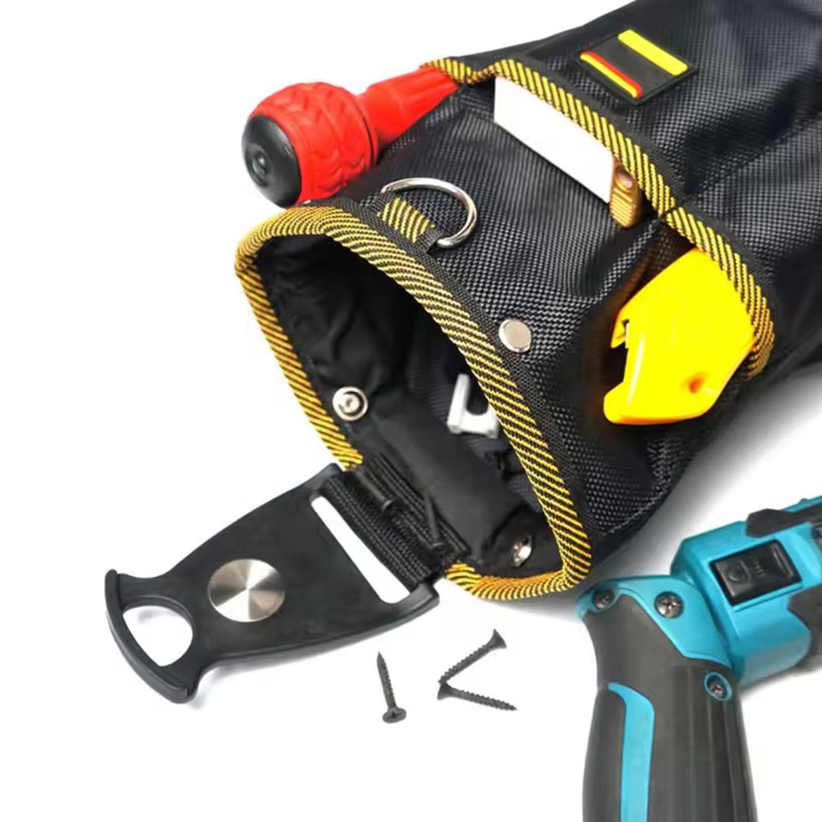Bolsa De Herramientas Para Clavos Y Tornillos Con Clip Para Cinturón, Bolsa Organizadora Para Herramientas De Clavos De Rápida Colocación, Bolsa De Almacenamiento Para Tornillos Y Clavos Con Hebilla,A