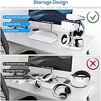 Vista 6 de Estación de carga para controlador PS VR2, soporte de cargador de controlador rápido y soporte de auriculares para Playstation VR2 accesorios