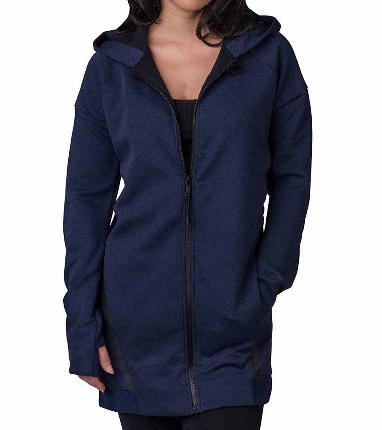 NIKE Womens Tech Fleece Mesh Cocoon Jacket Blue