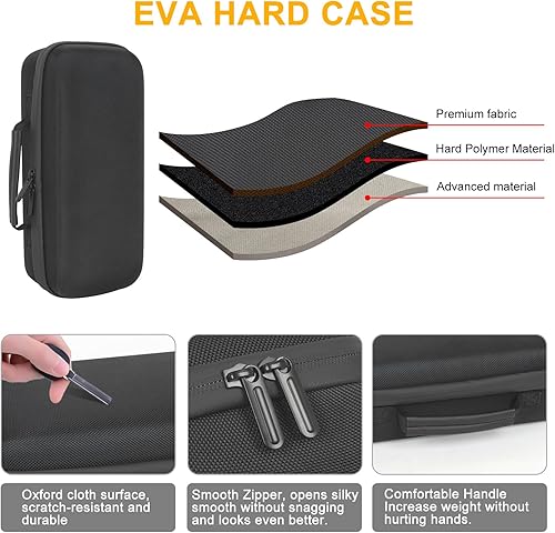 Miniatura 3 de XINGFUDAO Console EVA Case compatible with ASUS ROG Ally X 2024 ROG Ally 7" 120Hz Gaming Handheld, ROG Ally Game Console Organizer with Large