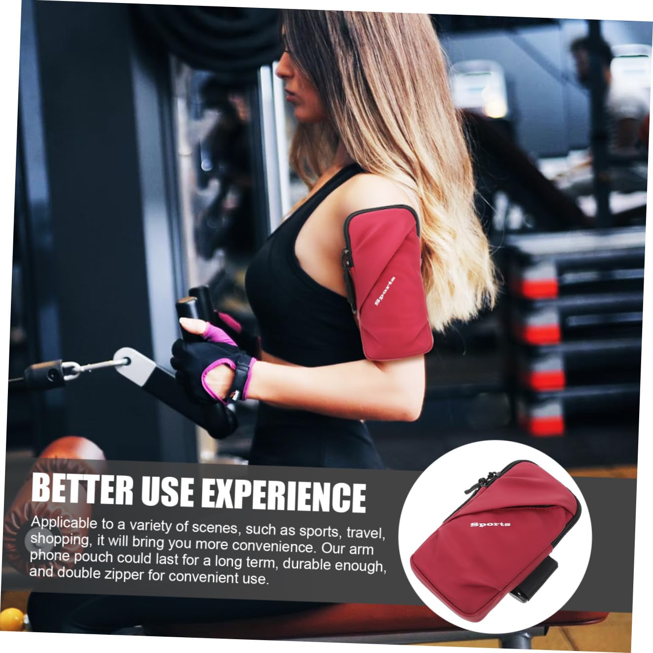 HEMOTON 3pezzi Brassard Sportivo Per Cellulare Porta Smartphone Per Corsa e Attività Outdoor Borsa Da Braccio Per Uomini e Donne