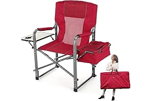 ARROWHEAD Folding Director’s Chair w/Removable Side Table & Integrated Cooler