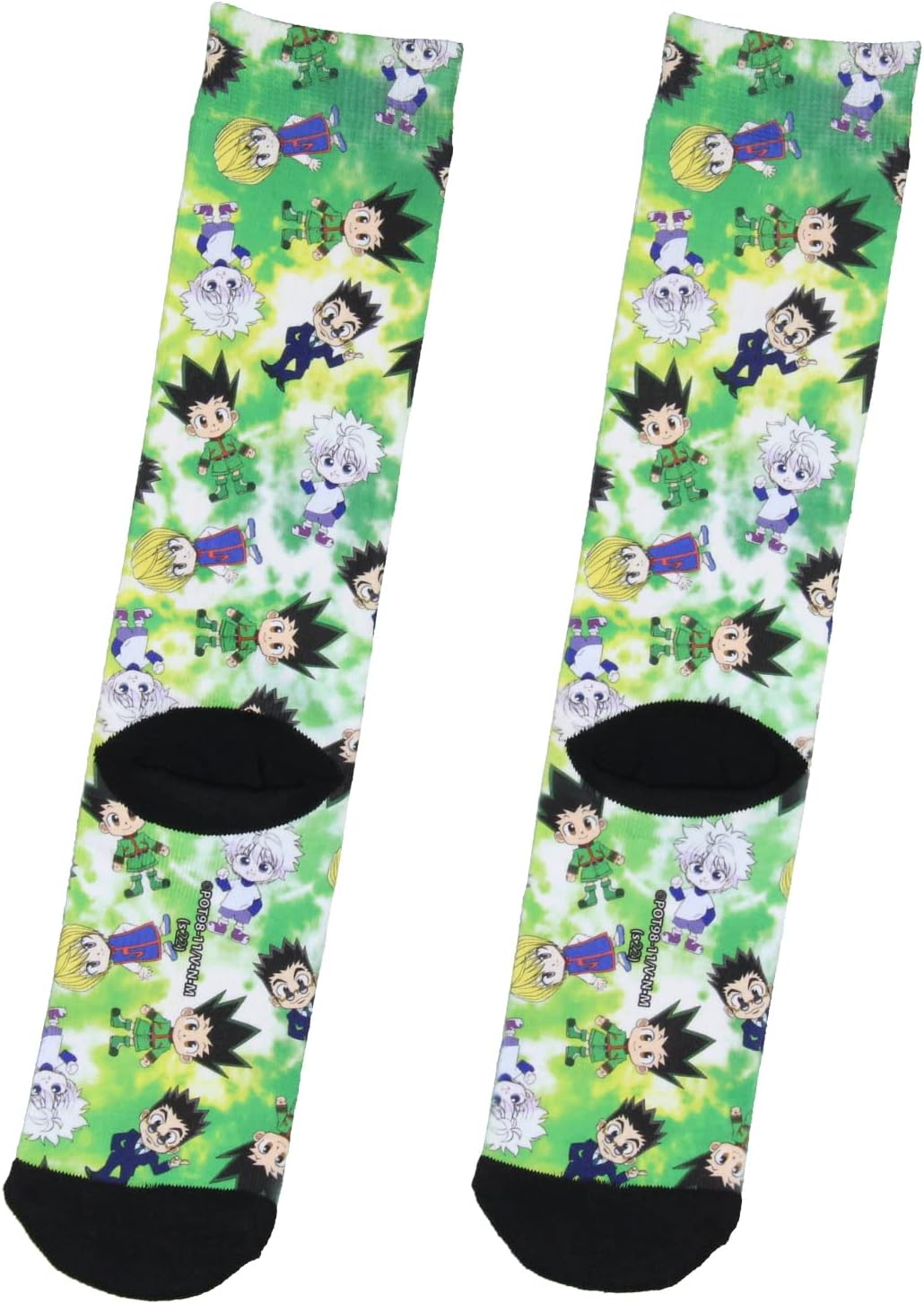 Bioworld Hunter X Hunter Anime Mens' Chibi Characters Sublimated Adult Crew Socks 1 Pair - Image 2