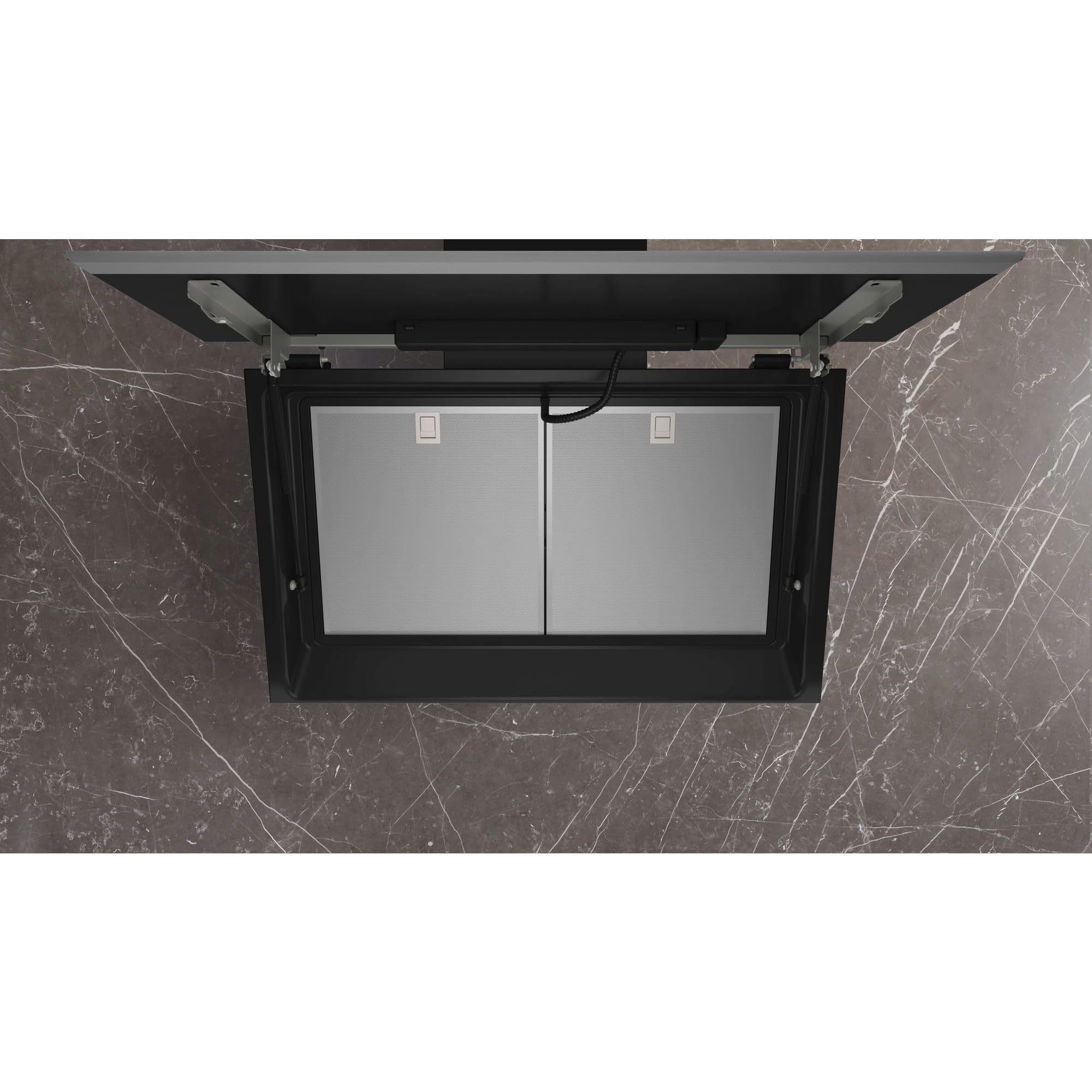 Hotte Décorative Inclinée 90cm 51db 441m3/h Noir - LC91KLT60