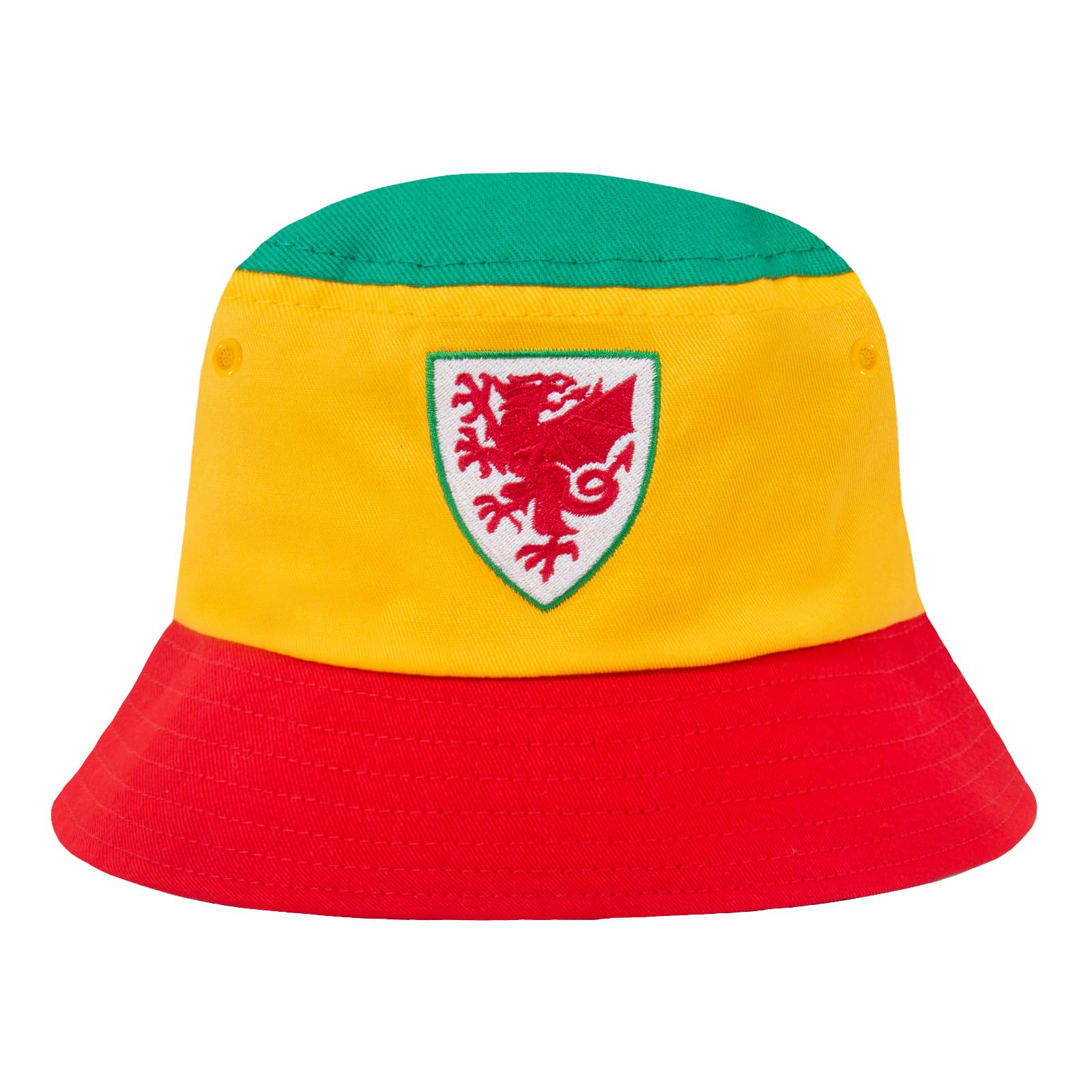Wales Men's Red/Yellow/Green Fa Official Faw Football Gift Bucket Hat M/L