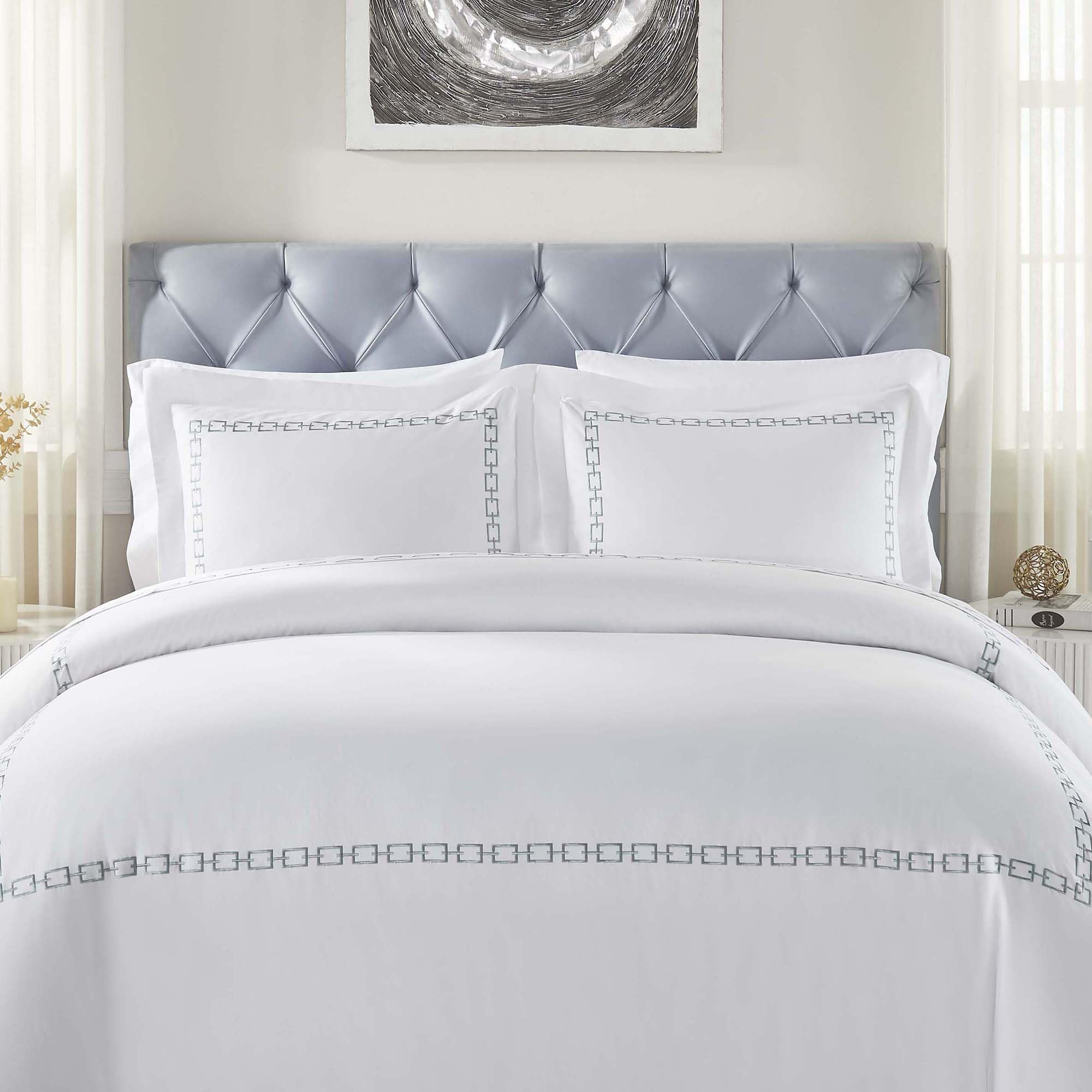 Amazon.com: Superior Embroidered Cotton Duvet Cover Set