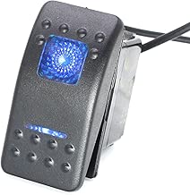 X-Haibei Waterproof 3 Position Rocker Switch 12V 24V Spdt On Off On 4 Pin Blue LED Light for Boat Car Truck - coolthings.us