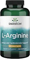 L-Arginina 500mg Swanson 200 Cápsulas Importado