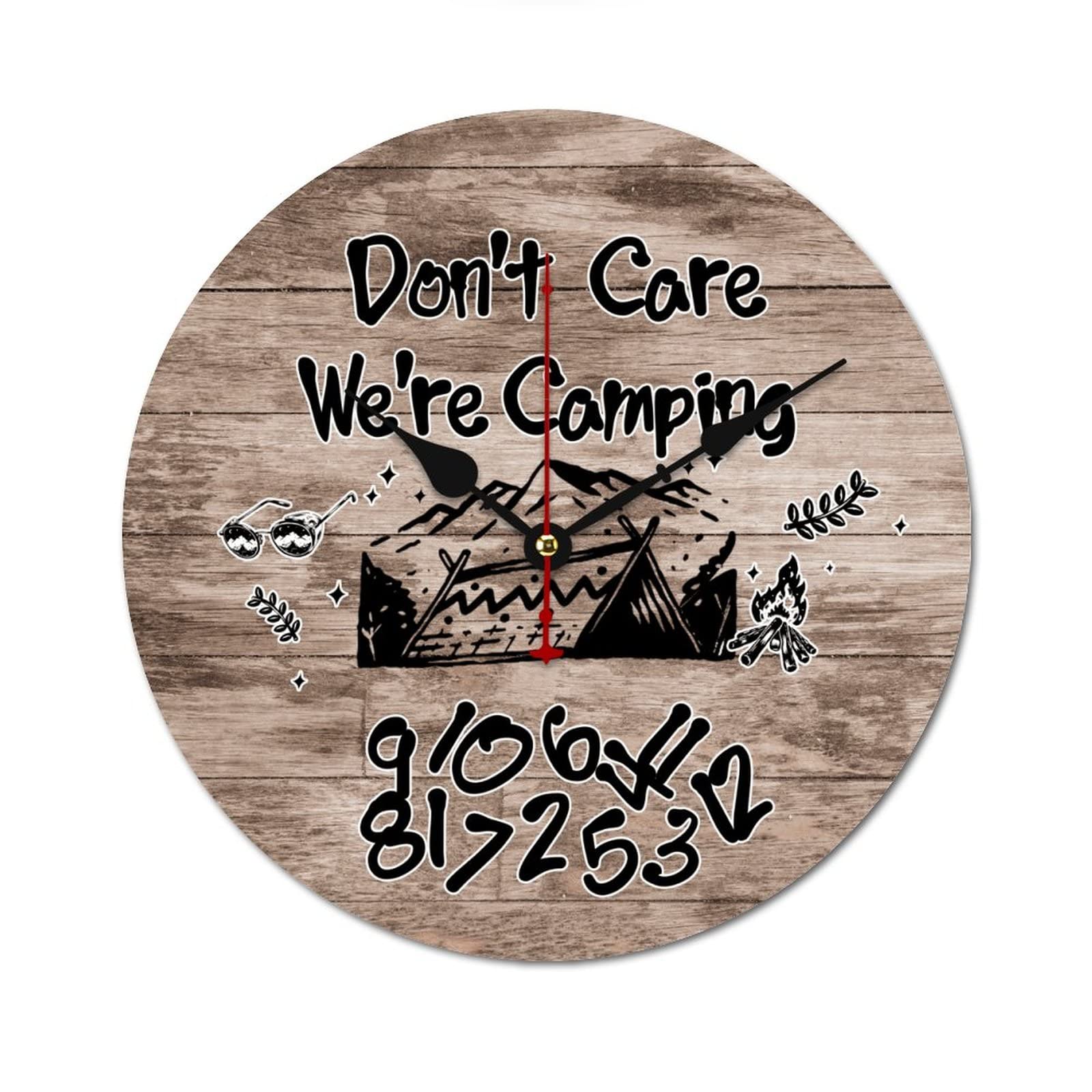 Horloge à quartz souvenir camping 38 cm idée cadeau originale vintage