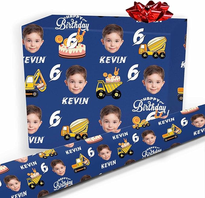 Jaydouble Custom Birthday Wrapping Paper with Name Personalized Wrapping Paper for