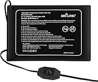 Vista 9 de BN-LINK Almohadilla térmica duradera para reptiles de 6 x 8 pulgadas con termostato digital debajo del tanque, calentador de terrario, juego