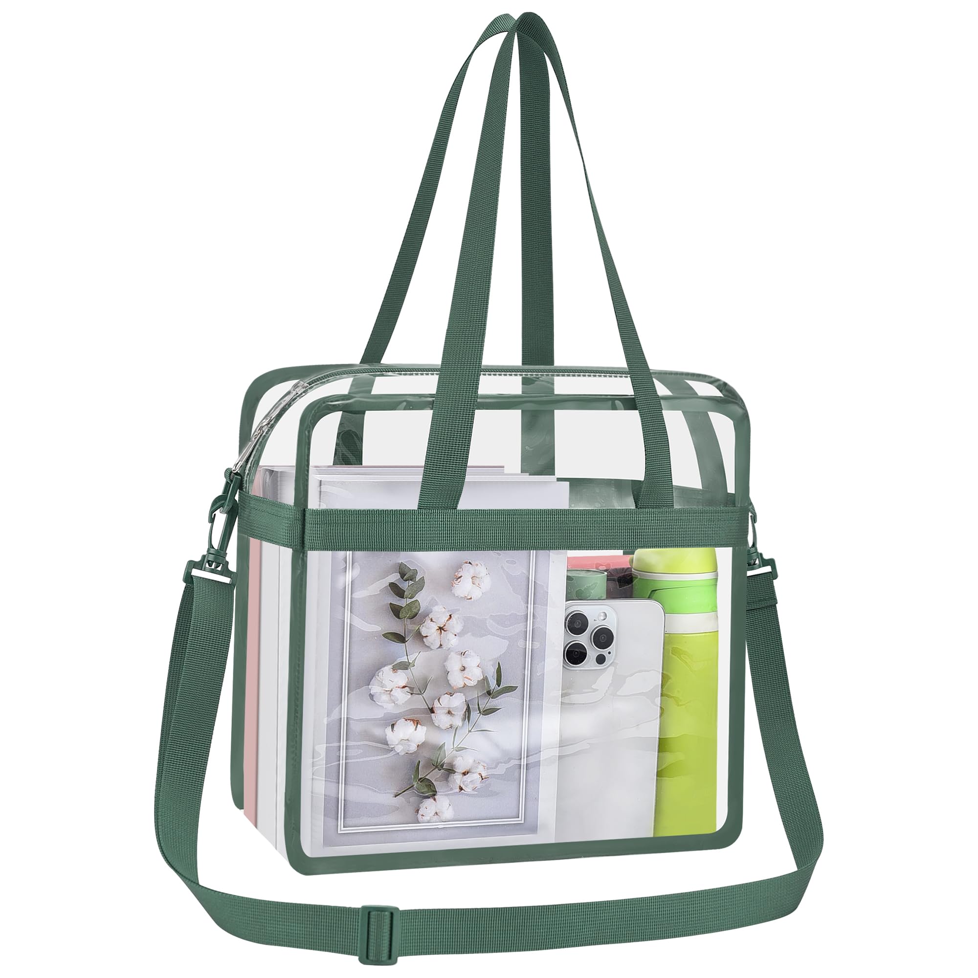 Oraben Clear Tote Bag Clear Bag Stadium Approved 12x6x12 Stadium Bag for Work, Sports Games,Gym