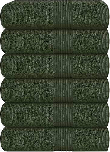 Belizzi Home Juego de 6 toallas de mano ultra suaves de 16 x 28 pulgadas, 100% algodón hilado en anillo, toallas de mano duraderas y altamente