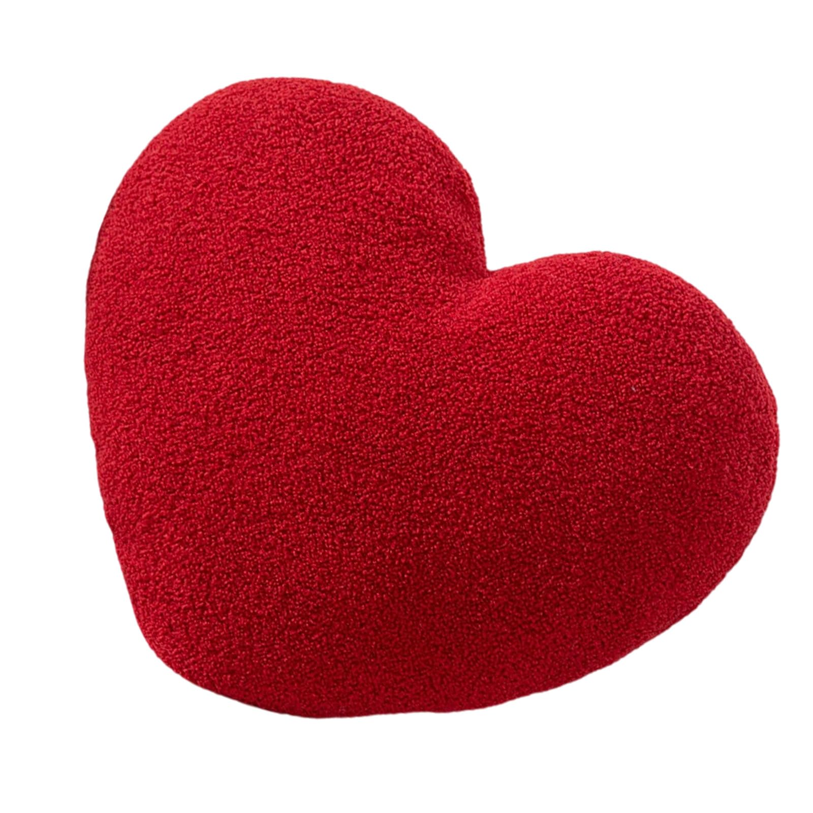 Nucelit French Heart Cushion Plushes Cover Breathable Filling for Comfortable Relaxation Plushes Love Shape Throw Pillow