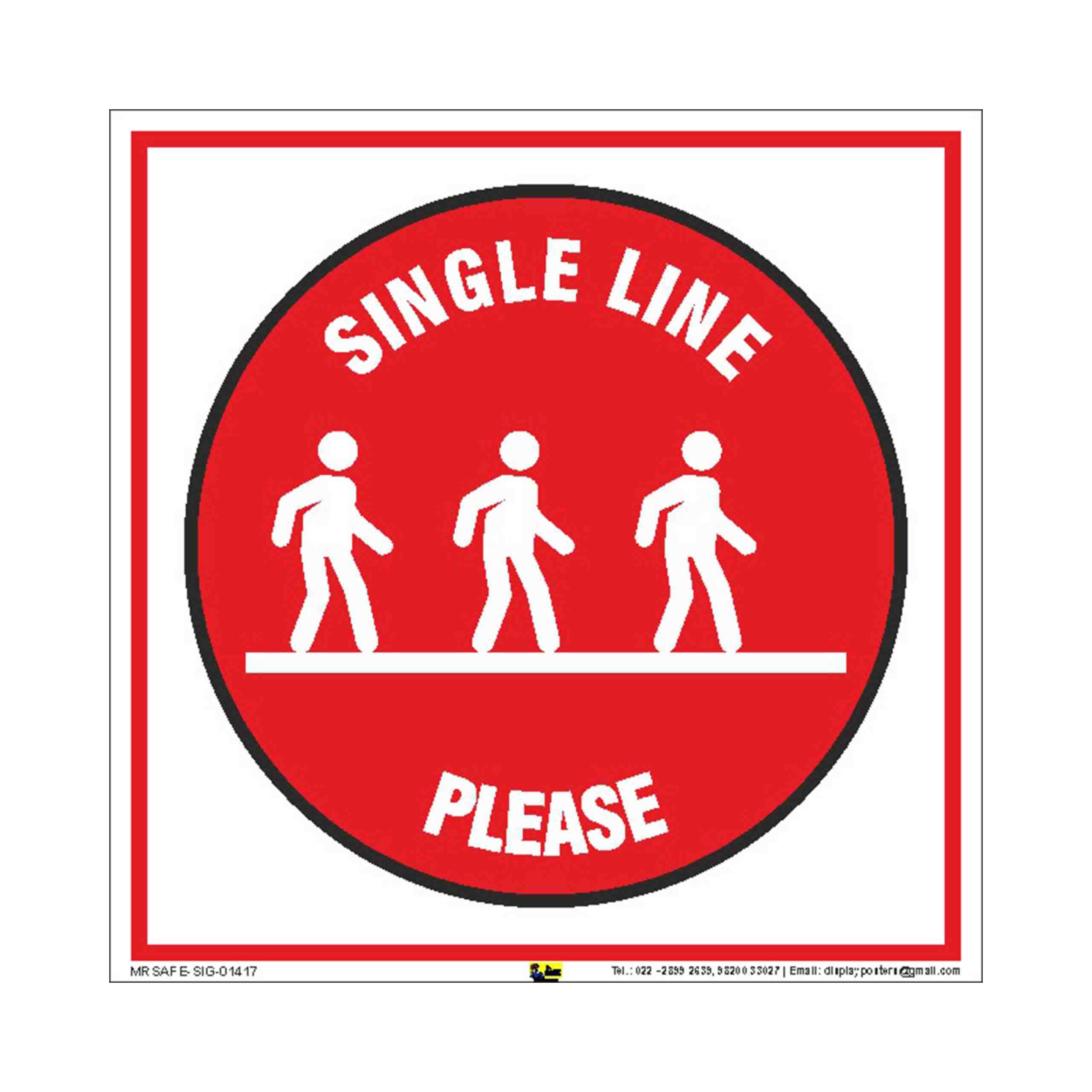 Slip Resistant Safety Floor Markers Please Wait HERE Floor Decals - 30 ...