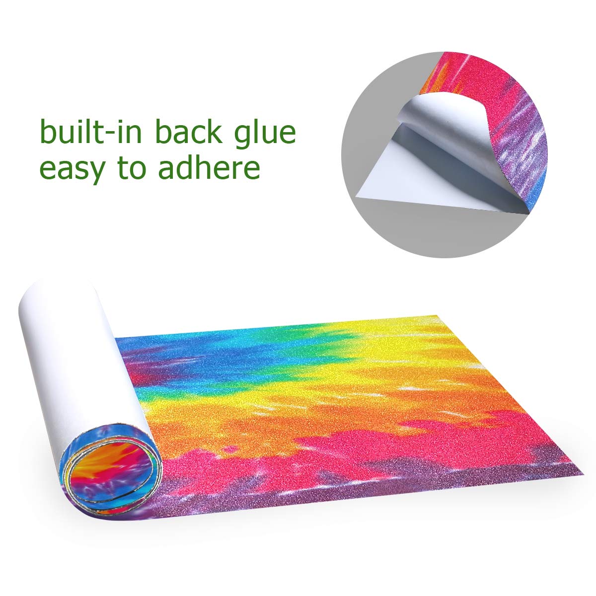 Rainbow Spiral Tie Dye Skateboard Grip Tape, Longboards Griptape Anti Slip Scooter Griptape Sand Paper Sheet Sticker 9" x 33" - Image 2