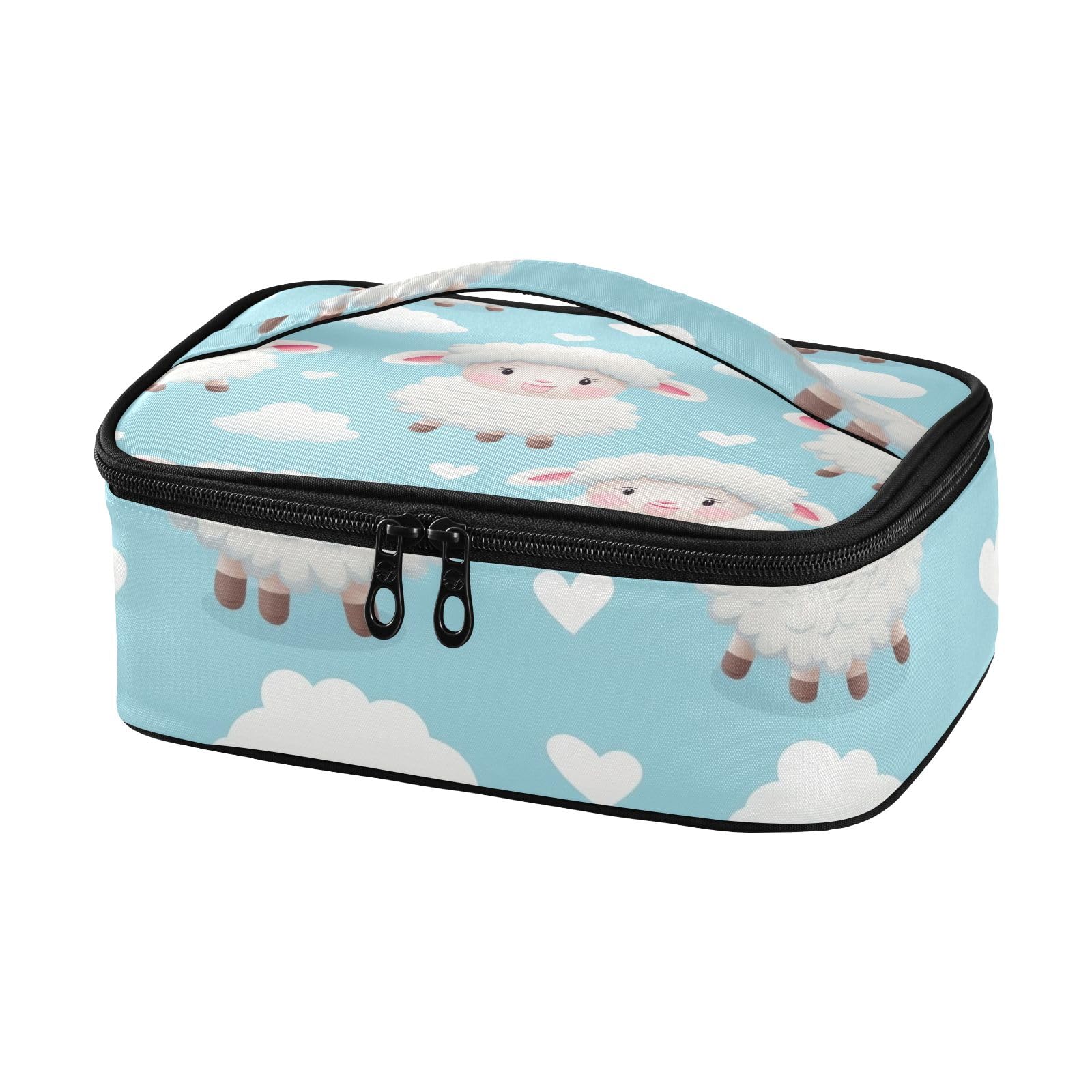 Mnsruu Small Portable Insulated Lunch Bag,Fantastic Sheep Thermal Lunch Box Cooler Bag for Work Office School