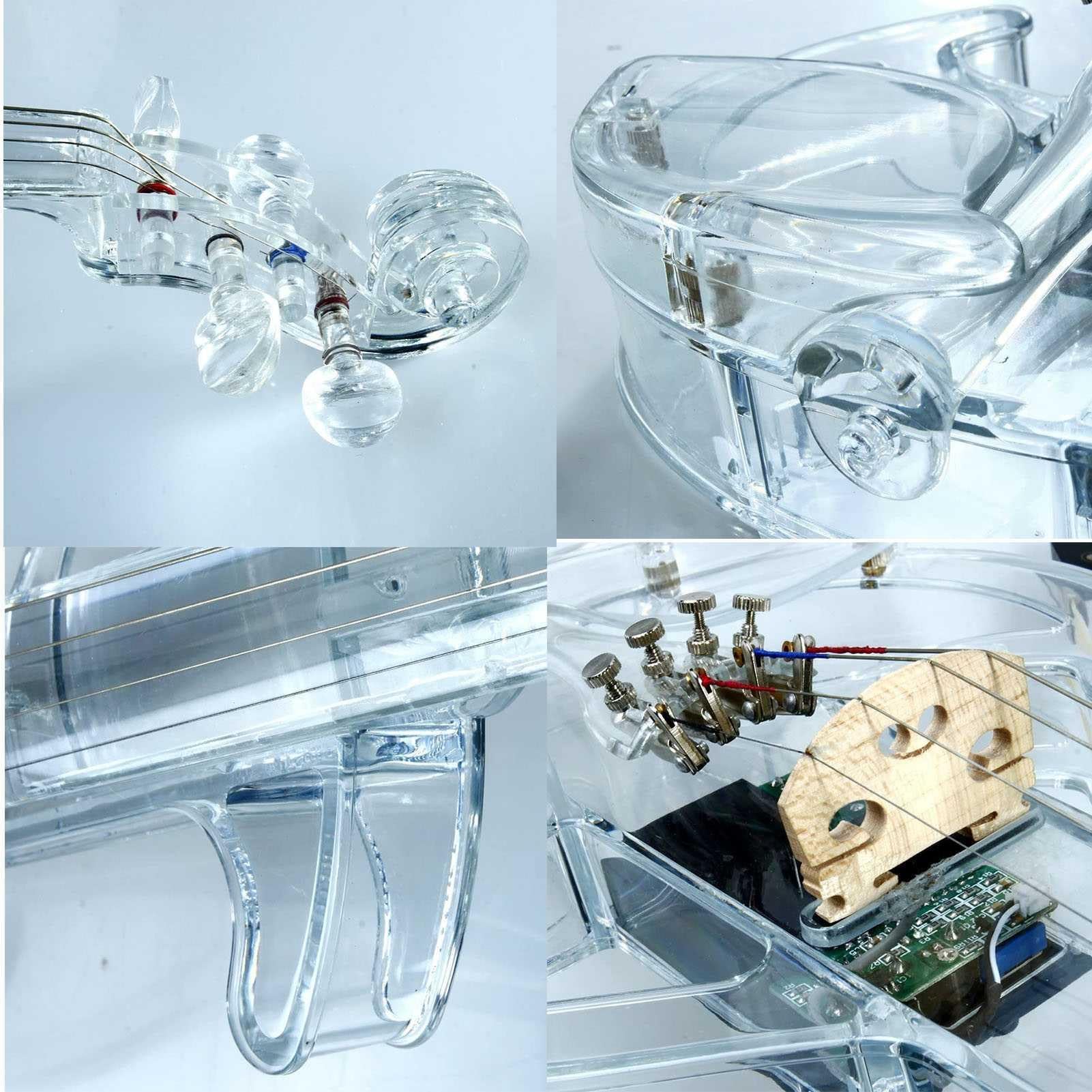 エレクトリックバイオリン 透明アクリル製 4弦 Amazon.co.jp: 4/4 透明エレクトリック バイオリン品質