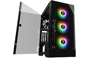 GAMDIAS ATX Mid Tower Gaming Case with 3 x 120mm ARGB Computer...