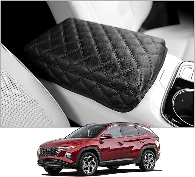 CDEFG Tucson NX4 2021 Update środkowy podłokietnik pokrywa ochrona przed zadrapaniami konsola środkowa ochrona sztuczna skóra podłokietnik Box Center Console Cover akcesoria do wnętrza samochodu