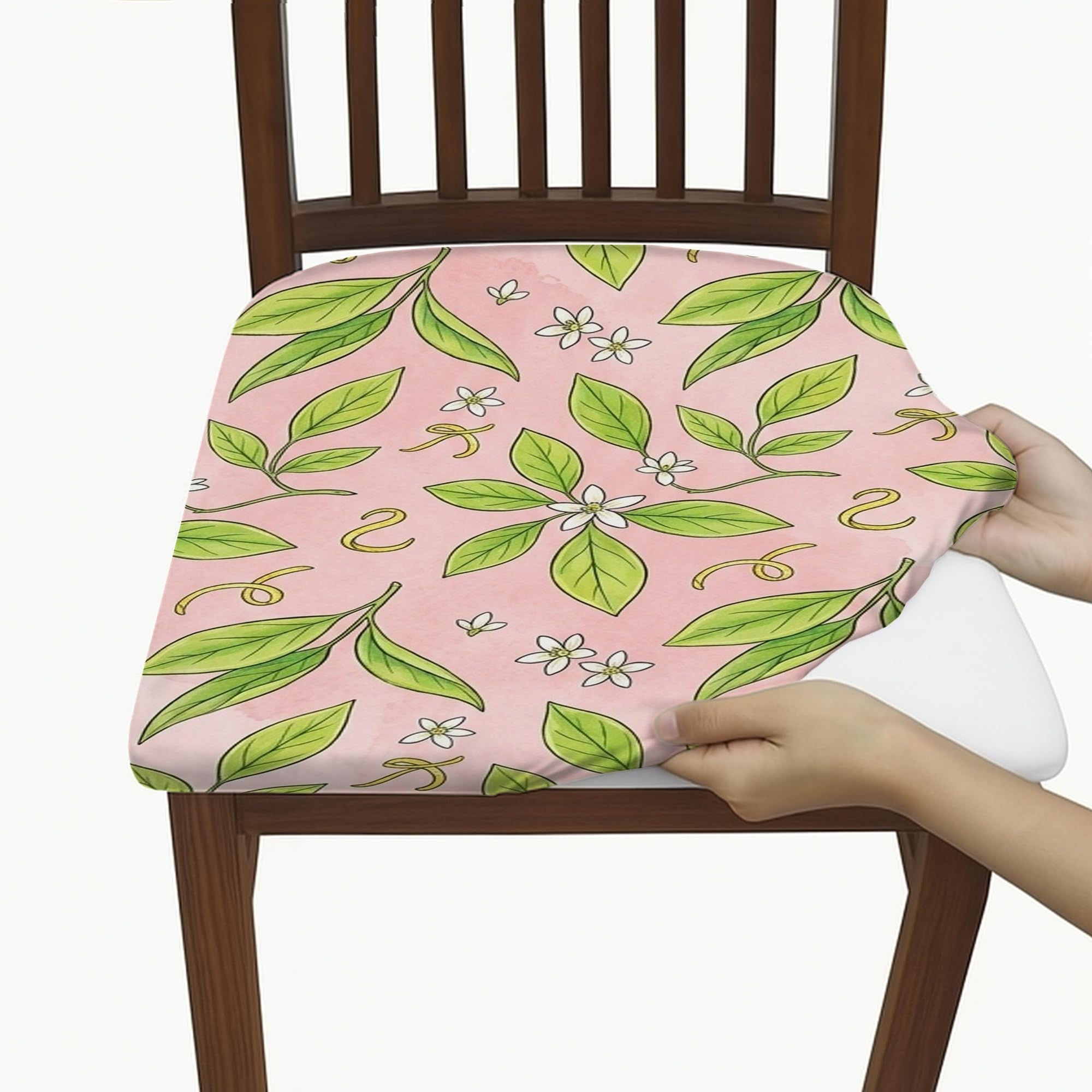 Housses de chaise fleurs de vigne pour décoration de banquet et repas de fête