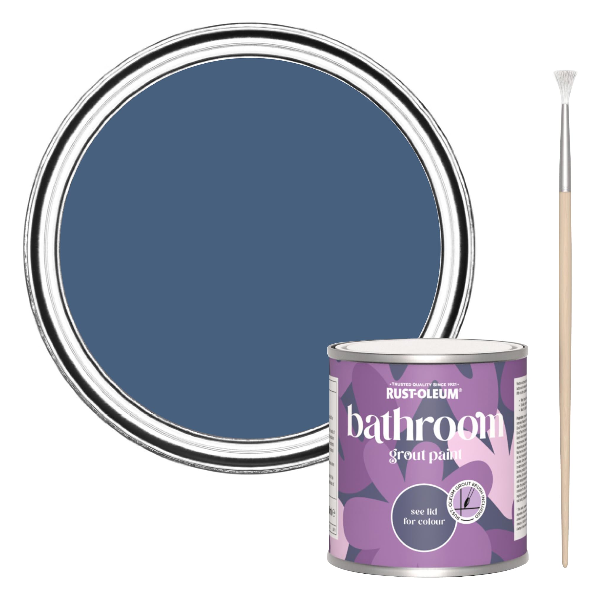 Rust-Oleum Mould-Resistant Blue Bathroom Grout Paint -Ink Blue 250ml