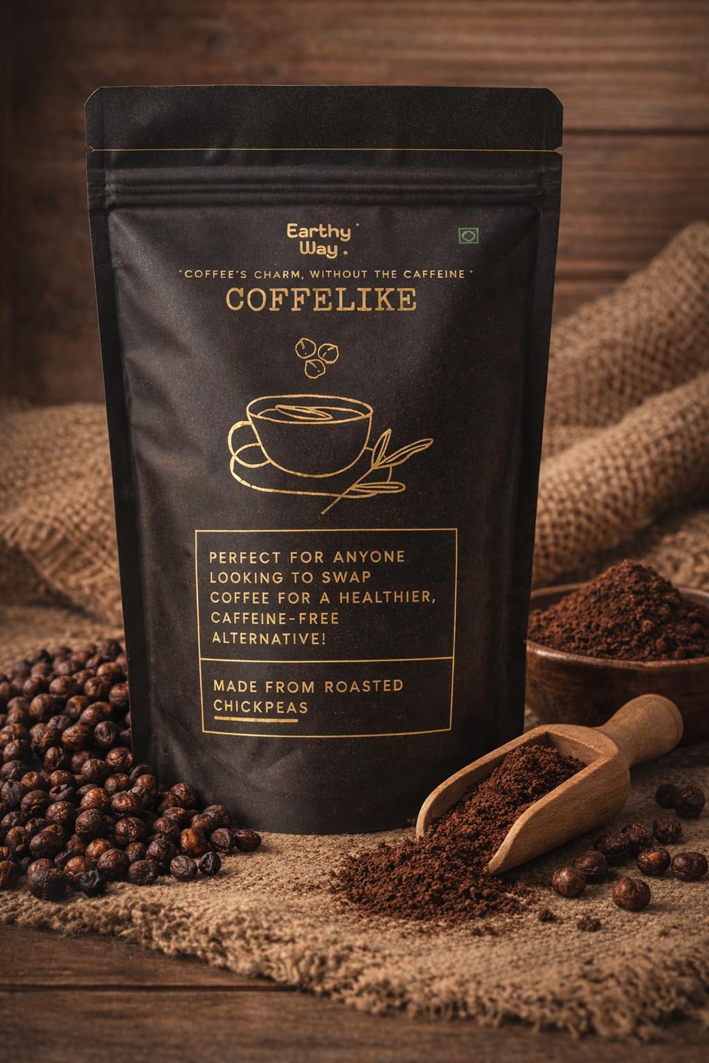 Sponsored Ad - Chickpea Coffee | Caffeine-Free Coffee Substitute | Nutty Roasted | 200g