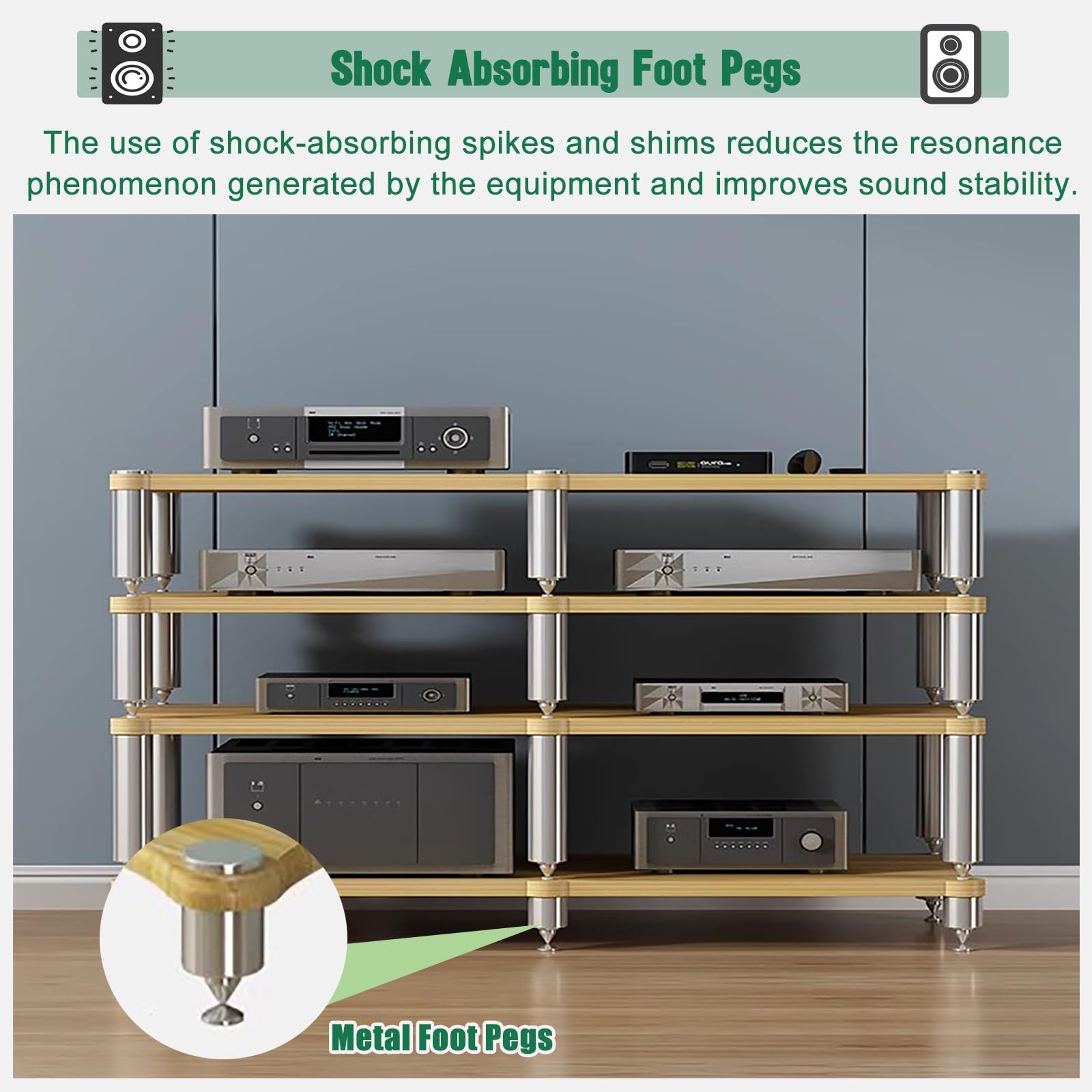 HighPerformanceRack per Home Theater ovisual Conent Cabinet/MaStand nizer Shelf per dispositivi o (120 x 48 x 84 cm)