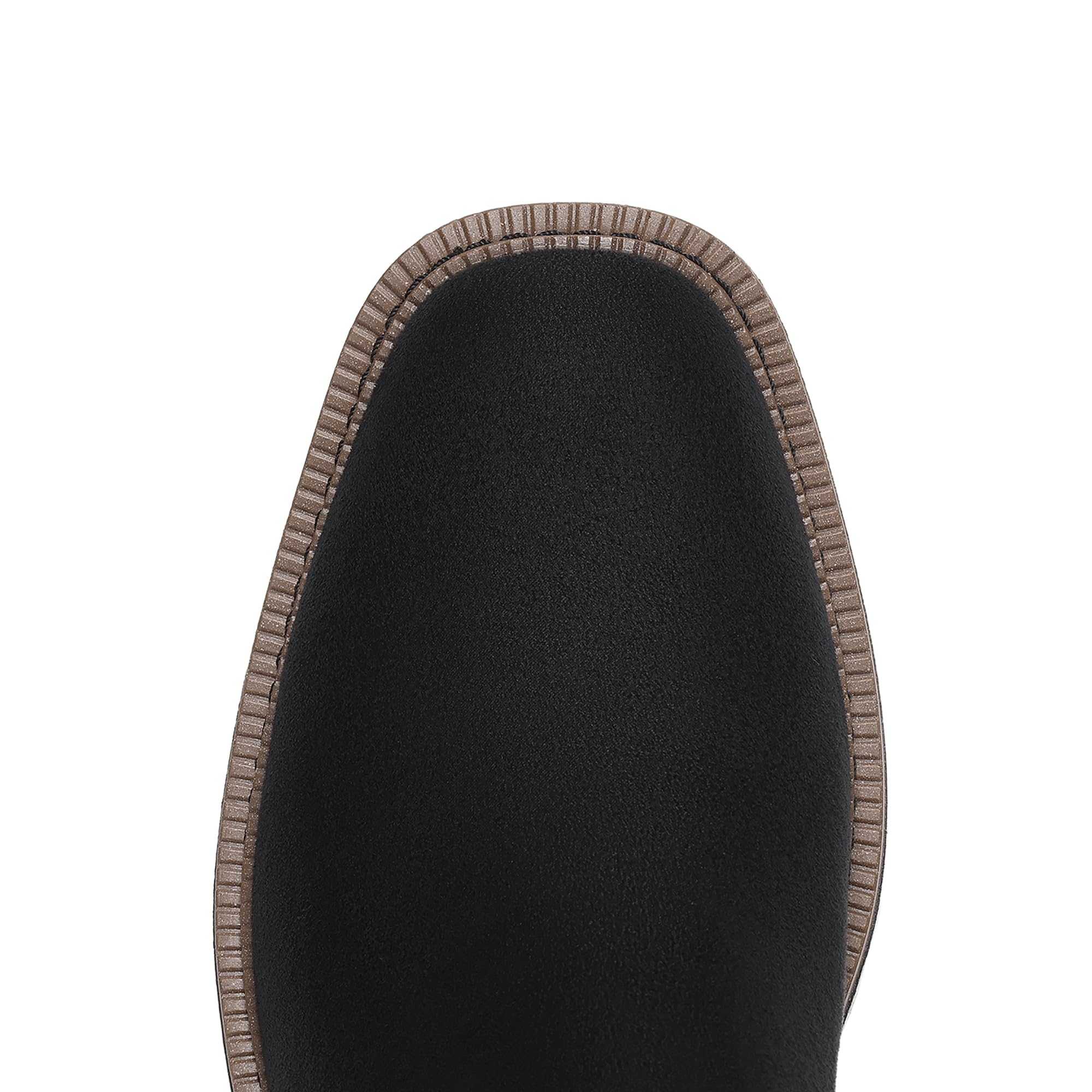 DREAM PAIRS Botas de Tobillo Chelsea para Mujer con Punta Cuadrada, Moda de Tacón Bajo, Suela de Plataforma y Estilo de Otoño