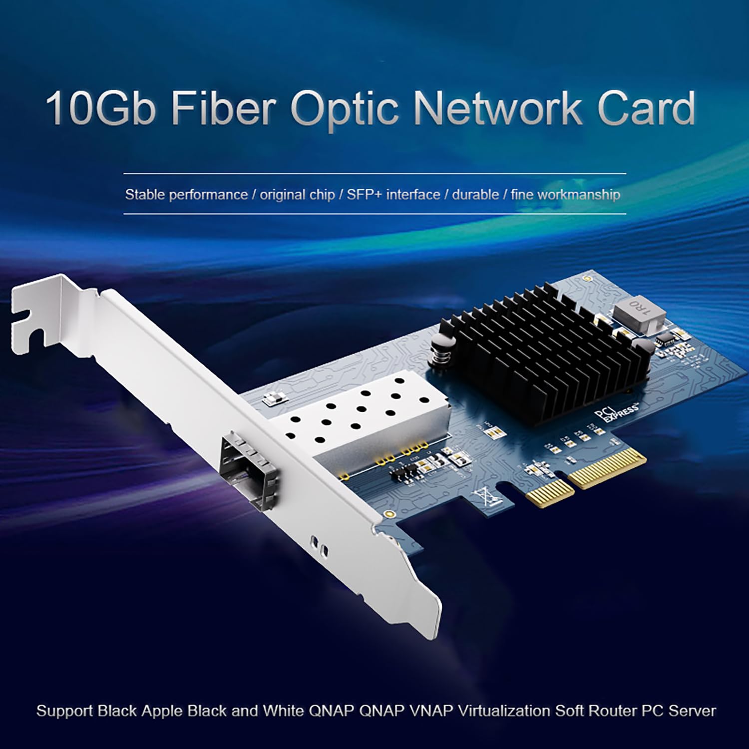 Scheda di rete SFP+ PCI-e aperta da 10 GB, con controller Intel 82599 (X520-DA1), adattatore Ethernet da 10 Gbps, scheda NIC 10Gbe 10G, supporto Windows/Windows Server/VMware