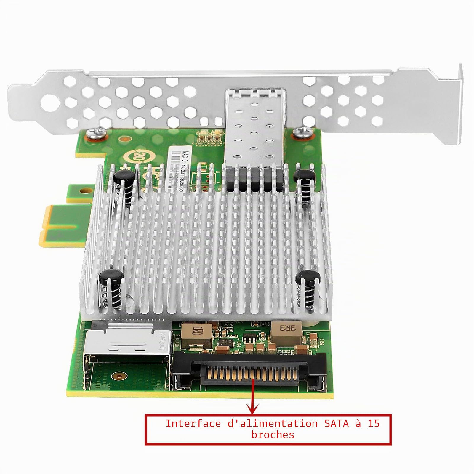Ethernet Network Card for Intel 82599ES Chipset M.2 + M Key + SFF 8087 M.2 to 10Gb Single Port SFP+ LAN Card Support Windows Server/Windows/Linux/VMware/ESX