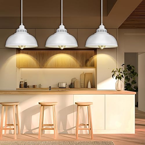 Miniatura 7 de Lámpara colgante enchufable, luces colgantes de 15 pies con cable de enchufe, interruptor de encendidoapagado, lámpara colgante industrial con cable