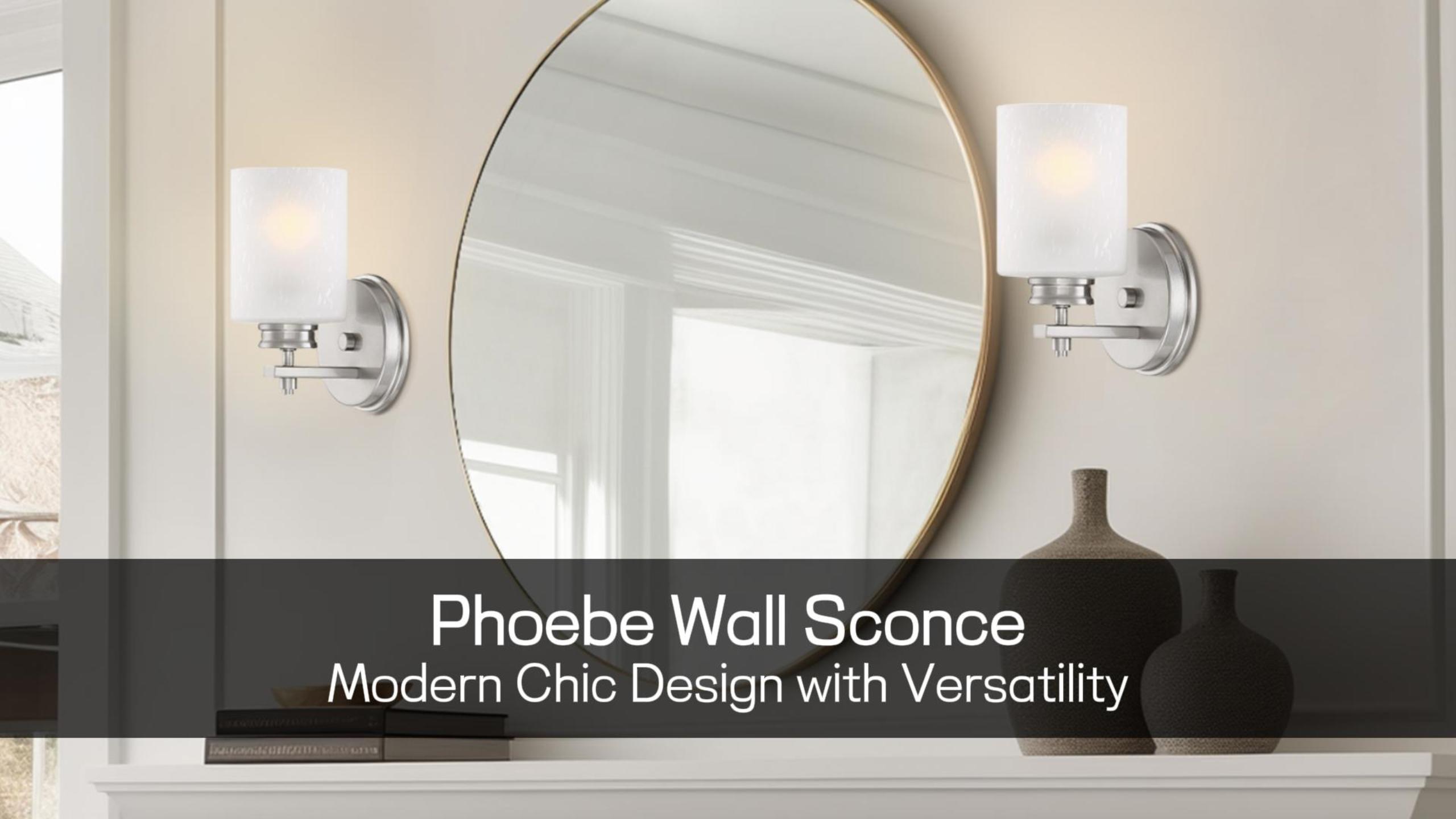 Image of Kira Home Phoebe 10 inch Mid Century Modern Wall Sconce for Bathroom Vanity, Pack of 2
