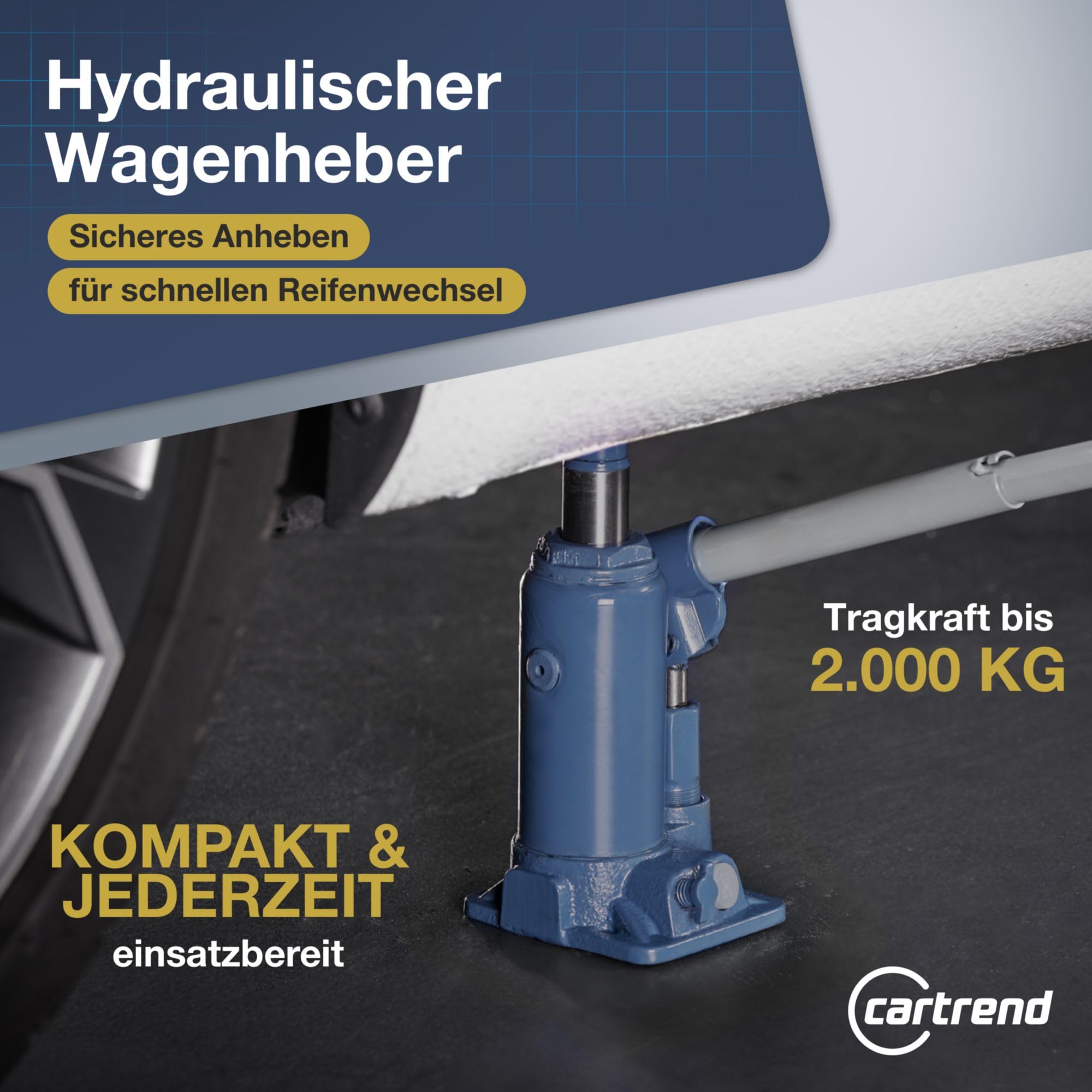Cartrend Hydrauliczny podnośnik do butelek 10005 2 T, szary