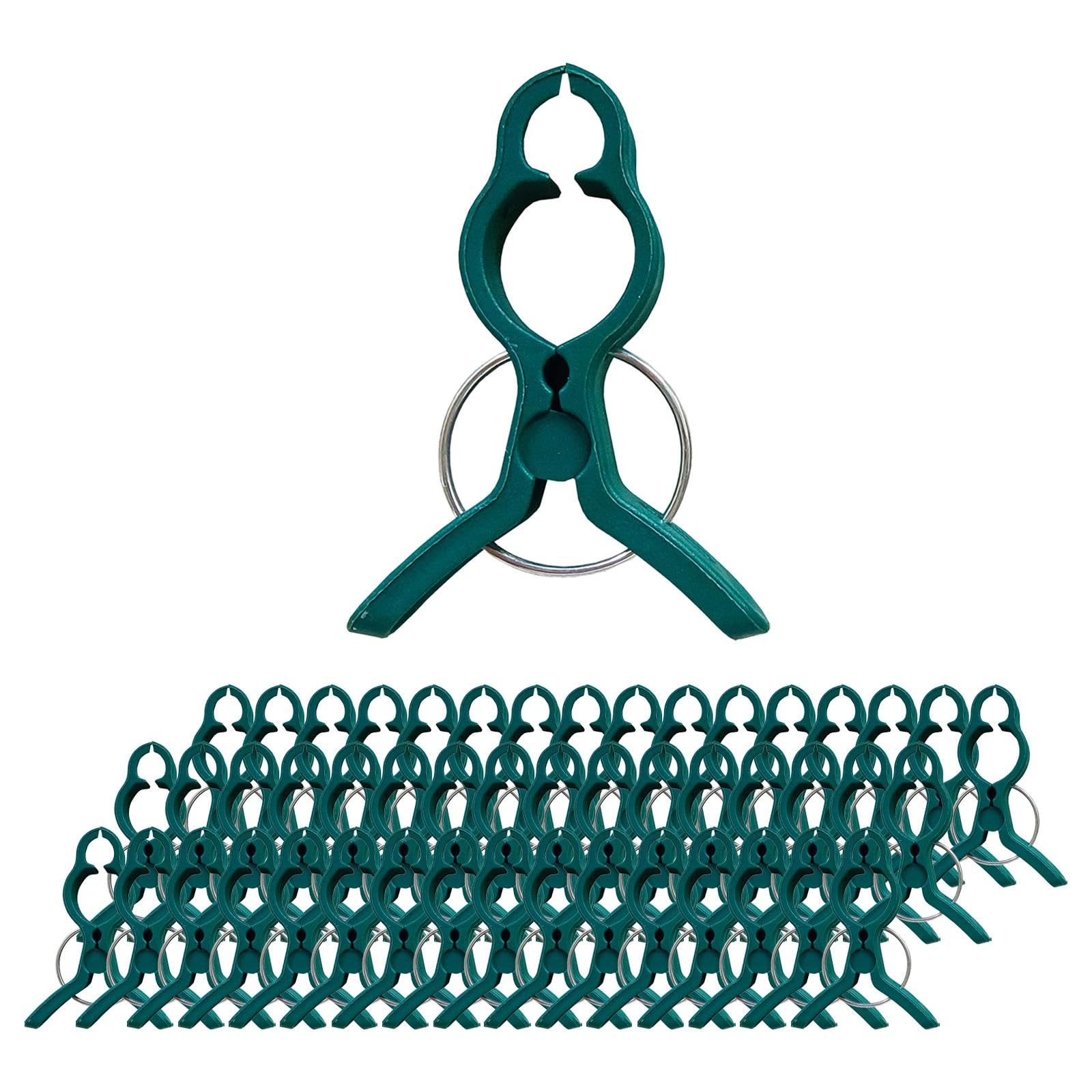 3 Set mit 50 Stück Pflanzenclips Pflanzenstützclips Zimmerpflanzen zur Unterstützung von Stielen Fisch L, Grün