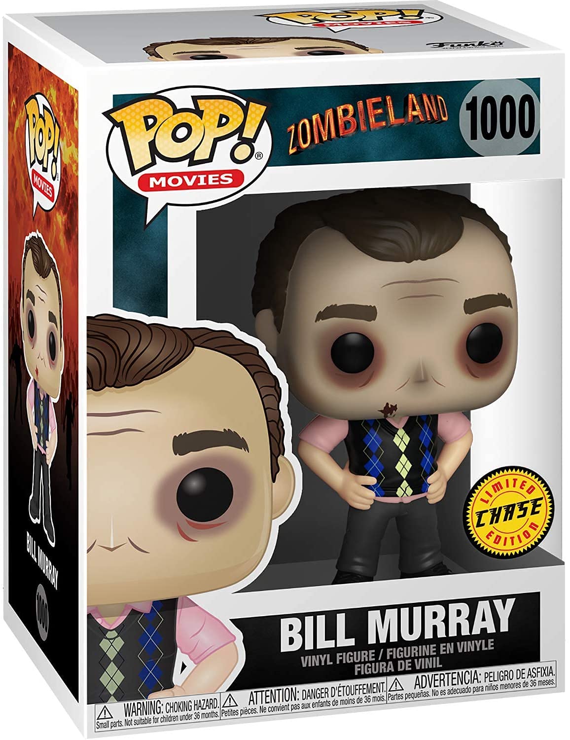 Zombieland - Bill Murray Limitowana edycja Chase Funko Pop! Figurka winylowa (w zestawie z kompatybilnym etui ochronnym POP Box)