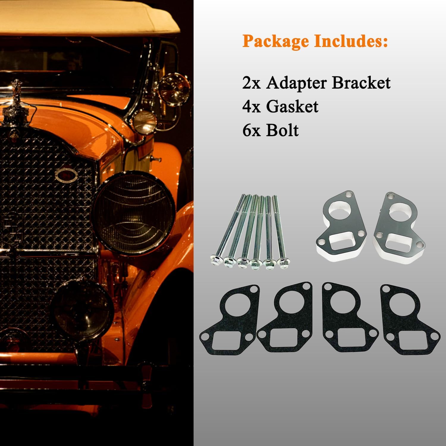 LS Water Pump Spacers Kit Adapter Swap for Camaro LS1/LS6 to Truck LQ4/LQ9/5.3L/6.0L Gen III/IV Engines (1998-2019)